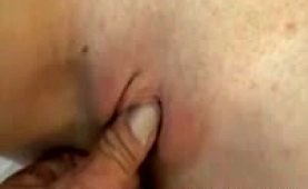 Amateur girlfriend stroking a cock and gets fingered